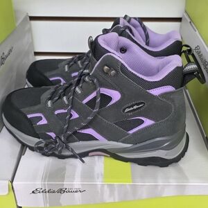Eddie Bauer Women's Gray and Purple Hiking Boots
